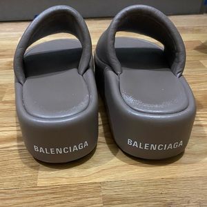 Balenciaga beige platform sandals